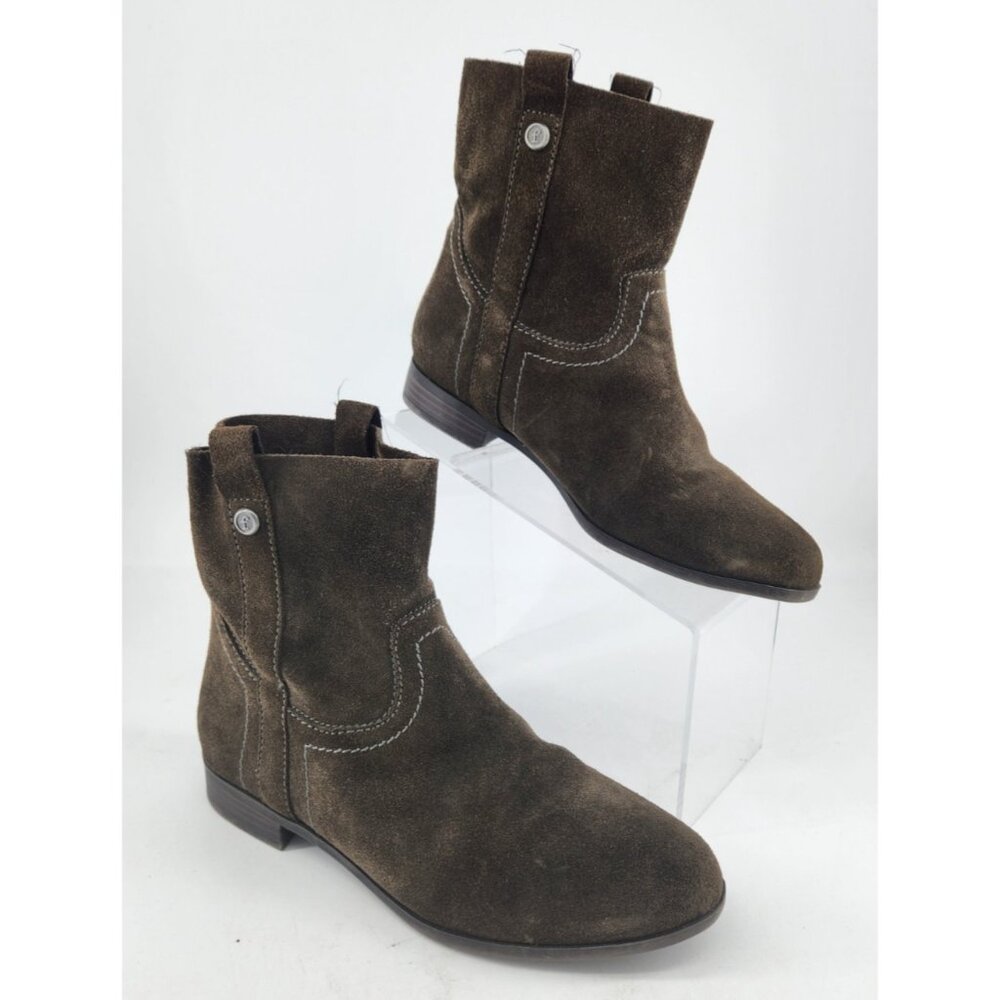 Frye & Co Sarah Shortie Bootie Size 8 M Brown Suede Pull On Western Boho Boot